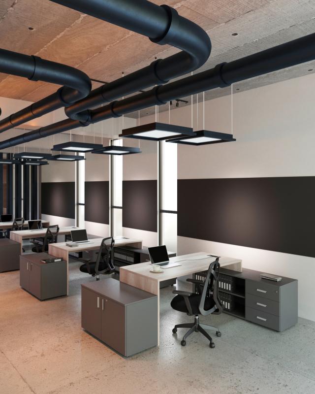 puesto de trabajo con biblioteca